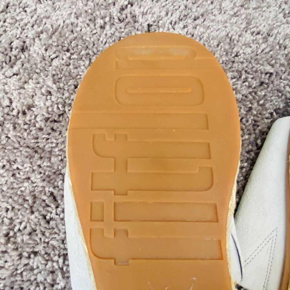 NWT FITFLOP Eloise Espadrille Suede Wedge Slides Soft Grey Size 11 - Picture 11 of 16